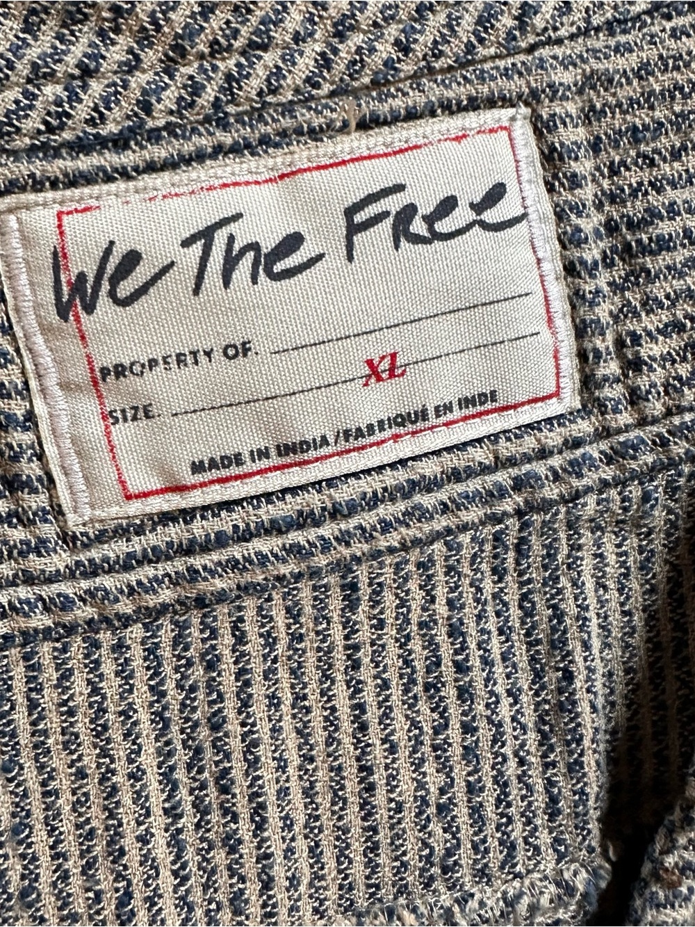 Free People We The Free By The Shore Slouchy Shirt Deep V-Neck Railroad Stripes - Picture 13 of 16
